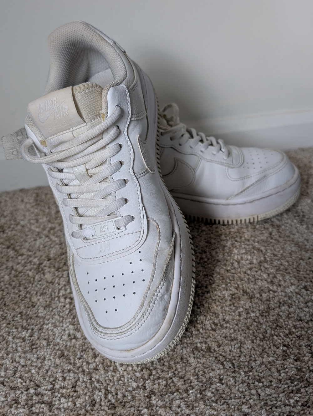 Nike Air Force 1 White Leather Sneakers
